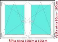 Dvoukdl okna OS+OS SOFT ka 150 a 155cm
